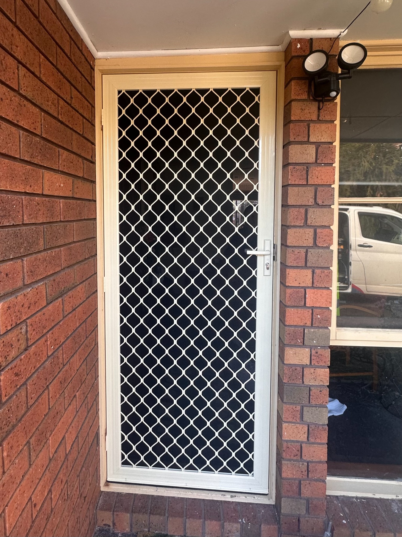 Diamond grille doors
